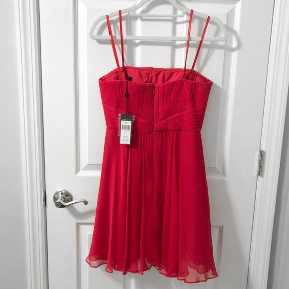 NWT BCBG Duran Strapless Chiffon Dress - Picture 5 of 10